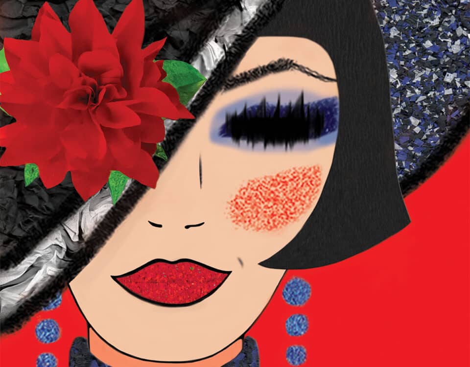 French Woman with Hat - Fashion Collection by Nathalie Boyer - Digital Collage - Paper Art -